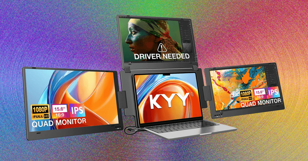 KYY X90G Quad Portable Monitor Extender Review: 3 More Screens KYY X90G Quad Portable Monitor Extender Review: 3 More Screens