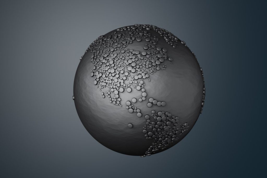 Metal globe