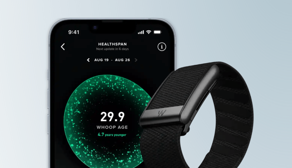 Whoop’s valuation just tripled to $10 billion Whoop band and app displayed on smartphone screen