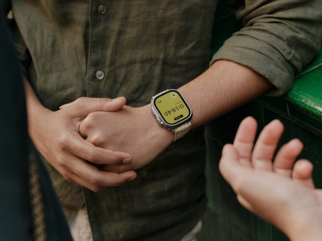 Granola Apple Watch on person's wrist