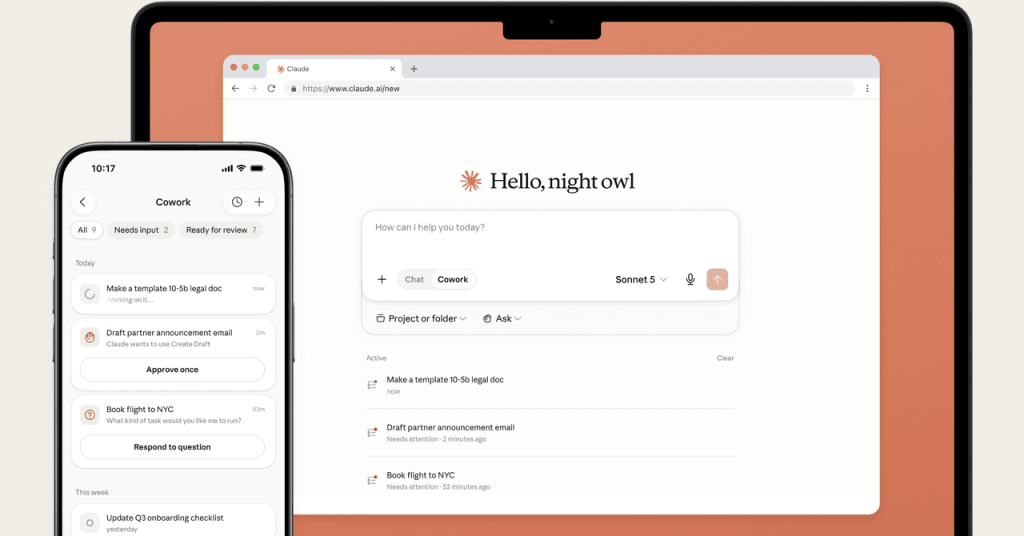 Shut Those Laptops! Anthropic Puts Its Claude Cowork Agent on Your Phone