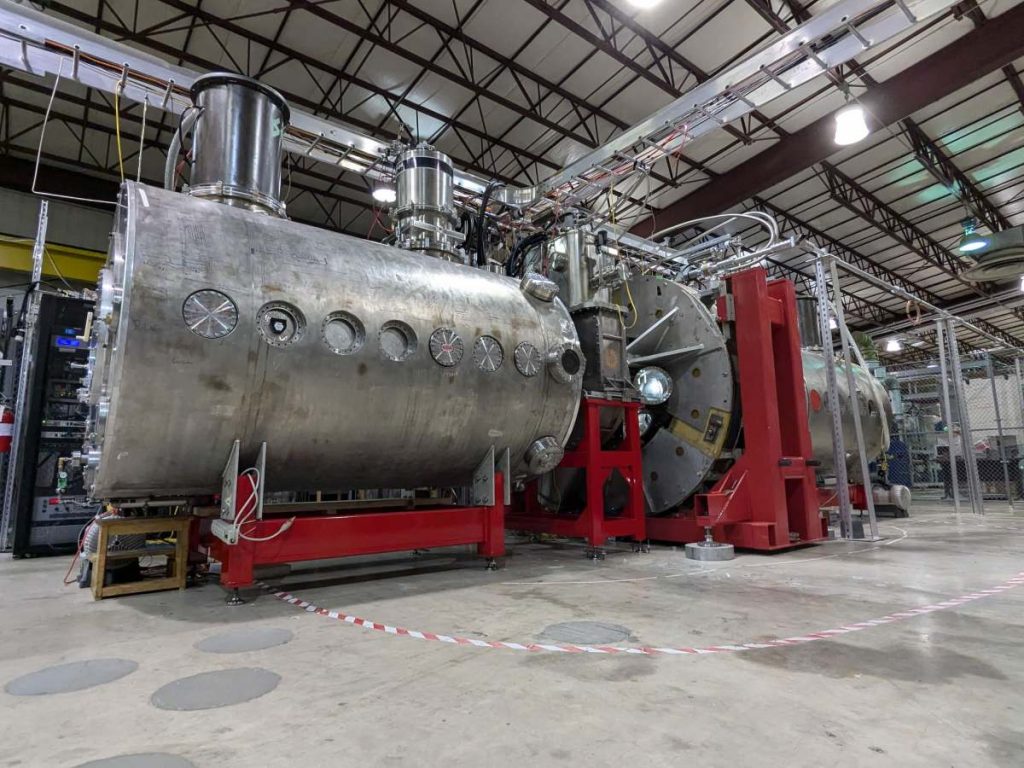 Why Realta Fusion is building a fusion reactor at an old hot dog factory Realta Fusion's device sits in a large warehouse-like building.
